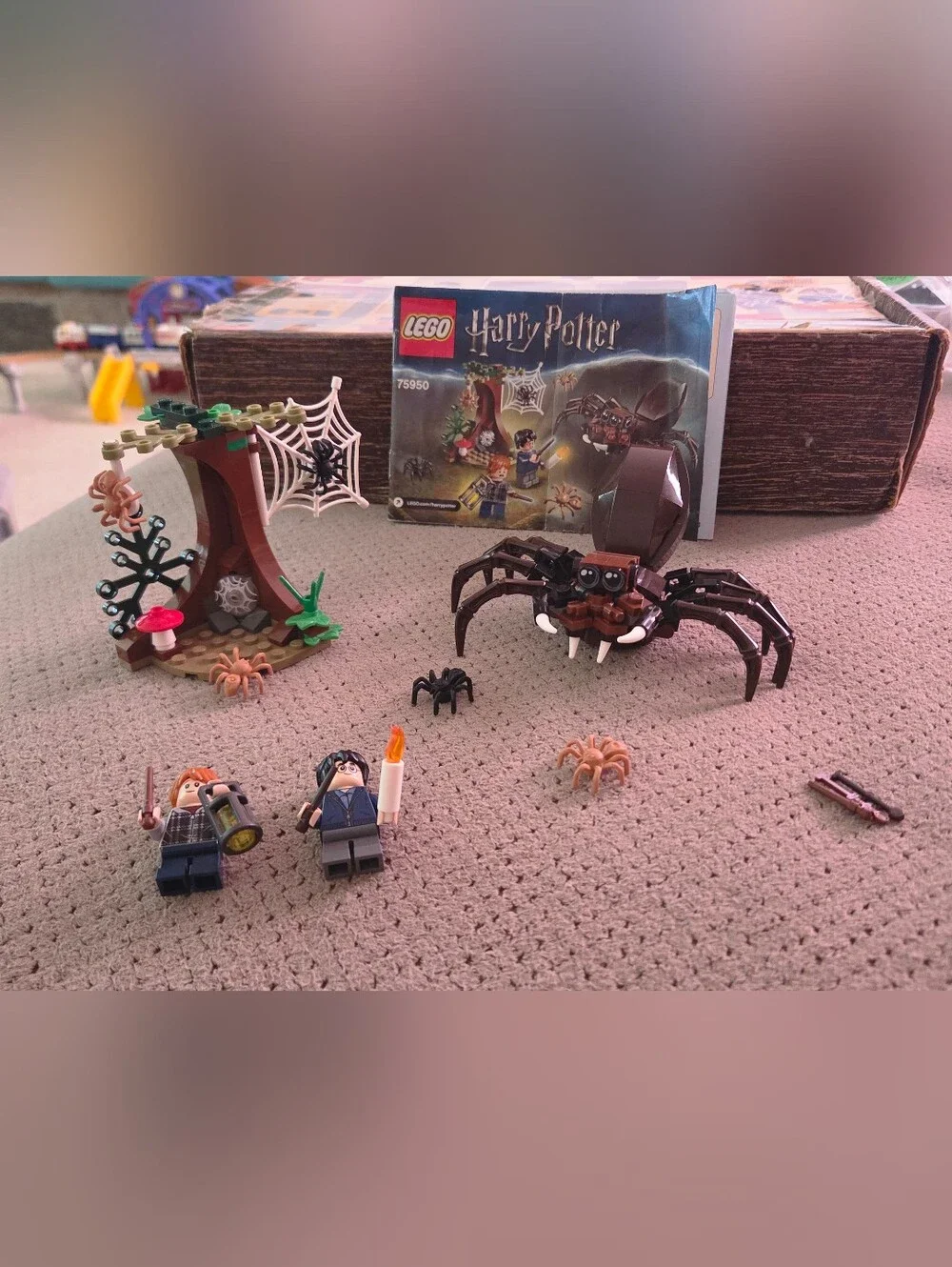 LEGO Harry Potter Aragog's Lair (75950) Minifigures, instructions manual, no box